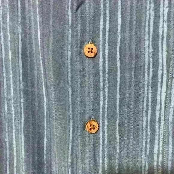 Puritan Vintage Mens Casual Button Down Hawaiian Striped Palm Leaf Shirt Sz 3XL - Picture 4 of 12